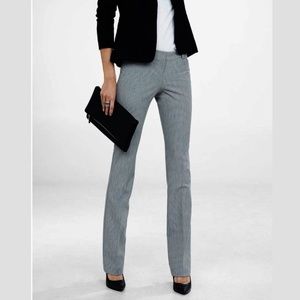 Express "The Columnist" Dress Pants Barely Boot, Gray tweed texture Size 00S